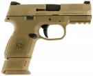 FN America, FNS Double 9mm 3.6" 12+1/17+1 FDE Interchangeable Backstrap Grip Flat Dark Earth Stainless Steel